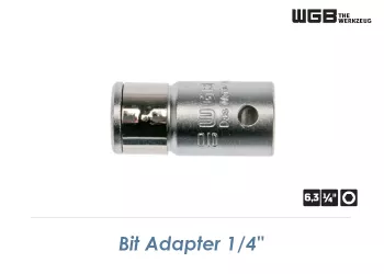 1/4 " WGB Bit-Adapter 1351 verchromt mit Haltefeder (1 Stk.)