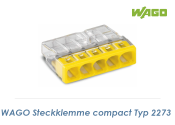 5-polige WAGO Klemme compact 0,5 - 2,5mm2  (1 Stk.)