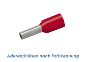 1 x 14mm Aderendh&uuml;lsen isoliert rot (100 Stk.)