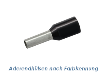 1,5 x 14mm Aderendhülsen isoliert schwarz (100 Stk.)