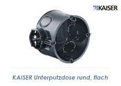 60 x 46mm KAISER Unterputz-Schalterdose rund/flach (1 Stk.)