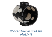 60 x 60mm Unterputz-Schalterdose winddicht rund/tief (1 Stk.)