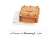 107 x 107 x 53mm Hohlwand-Abzweigkasten mit Deckel und...