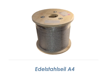 2mm 7x7-Drahtseil Edelstahl A4 (250lfm Spule)
