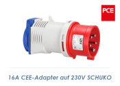 400V/16A CEE-Adapter auf 230V rot/wei&szlig;/blau (1 Stk.)