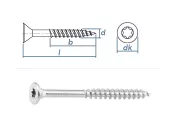 6 x 240mm Spanplattenschrauben TG TX30 Stahl verzinkt (1...
