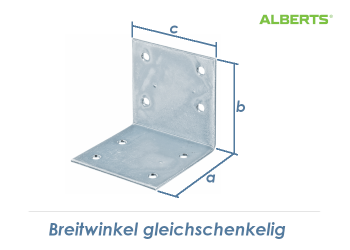 60 x 60 x 60mm Breitwinkel gleichschenklig verzinkt (1 Stk.)