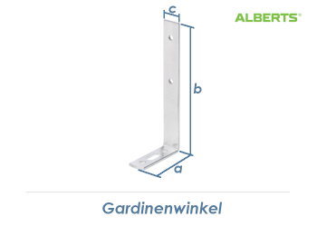 55 x 120 x 17mm Gardinenwinkel m. Langloch verzinkt (1 Stk.)