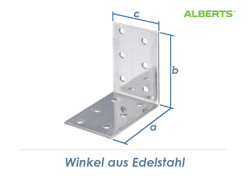 60 x 60 x 40mm Lochplattenwinkel Edelstahl (1 Stk.)