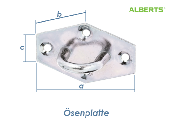64 x 41mm Ösenplatte verzinkt (1 Stk.)