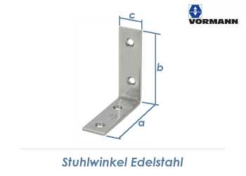 80 x 80 x 18mm Stuhlwinkel Edelstahl (1 Stk.)