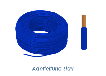 1,5mm2 Aderleitung starr H07V-U blau (100m Bund)