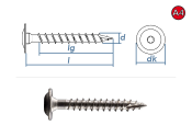 6 x 80mm Holzbauschrauben TX Tellerkopf Edelstahl A4  (1 Stk.)