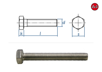 M10 (10 mm x 20 mm) Sechskantschraube (Vollgewinde) – Stahl (10 Stück)