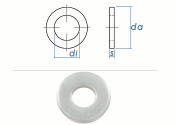 10,5mm Scheiben f. Schrauben m. schweren Spannh&uuml;lsen DIN7349 Edelstahl A2 (10 Stk.)