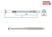 6 x 160mm Holzbauschrauben E-Jet TX mit Fr&auml;srippen verzinkt (10 Stk.)