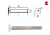 M10 x 30mm Senkschrauben DIN7991 Edelstahl A4 (1 Stk.)