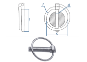 6mm Klappsplint Stahl verzinkt  (1 Stk.)