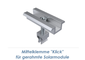 30-34mm Mittelklemme &quot;Klick&quot; Alu blank, vormontiert (1 Stk.)