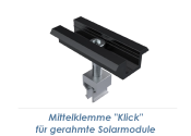 30-34mm Mittelklemme &quot;Klick&quot; Alu schwarz eloxiert, vormontiert (1 Stk.)