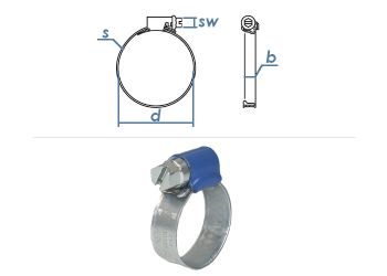 13-20mm / 9mm Band Schlauchklemmen ABA (1 Stk.)
