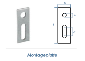 82 x 30 x 5mm Montageplatte M10 Edelstahl (1 Stk.)