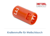 25mm Krallenmuffe für Wellschlauch orange (1 Stk.)
