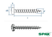 5 x 50mm SPAX Universalschrauben T-Star plus Panhead VG...