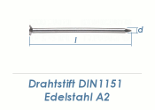 2,8 x 65mm Drahtstifte Senkkopf DIN1151 Edelstahl A2...