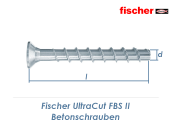 6 x 120mm Betonschrauben Ultra-Cut FBS II TX mit Senkkopf...