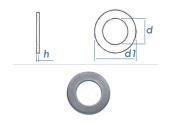 5 x 10 x 0,5mm Passscheiben DIN 988 Edelstahl A2 (10 Stk.)