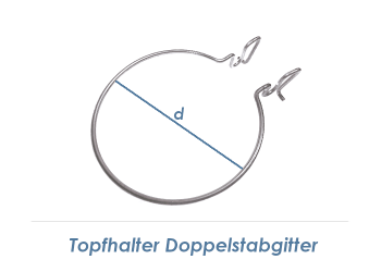 160mm Topfhalter für Doppelstabgitter 6/5/6 + 8/6/8 (1 Stk.)