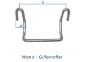 80mm Wand-Gitterhalter für Doppelstabgitter 6/5/6 +...