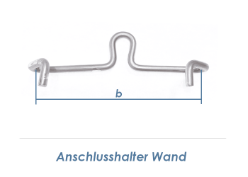 120mm Anschlusshalter Wand für Doppelstabgitter 6/5/6 (1 Stk.)