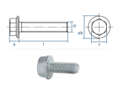M5 x 12mm Sechskantschrauben mit Flansch und Sperrverz....