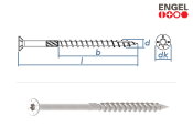 8 x 240mm Konstruktionsschrauben E-Jet X TX mit Senkkopf...