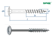 8 x 160mm SPAX Konstruktionsschrauben TX Tellerkopf Stahl...