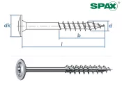 8 x 180mm SPAX Konstruktionsschrauben TX Tellerkopf Stahl...