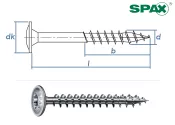 8 x 50mm SPAX Konstruktionsschrauben TX Tellerkopf Stahl...
