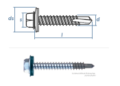 5,5 x 32mm Bi-Metall Bohrschrauben A2/CV m. Sechskantkopf...