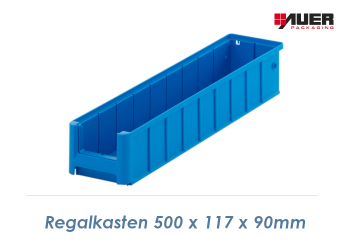 500 x 117 x 90mm Regalkasten Blau (1 Stk.)