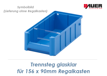 Trennsteg glasklar für 156 x 90mm Regalkasten (1 Stk.)