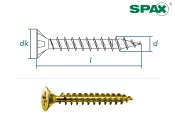 2 x 10mm SPAX Universalschrauben VG PZ Yellox (100 Stk.)