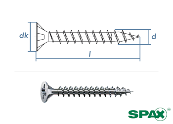 2,5 x 16mm SPAX Universalschrauben VG PZ Wirox (100 Stk.)