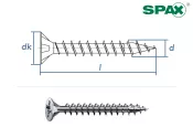 2,5 x 16mm SPAX Universalschrauben VG PZ Wirox (100 Stk.)