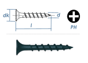 3,9 x 45mm Schnellbauschrauben Grobgewinde Stahl phosphatiert (100 Stk.)