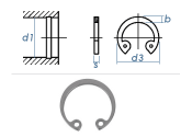 12mm Sicherungsring Innen DIN472  Edelstahl (10 Stk.)