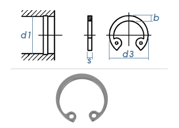 13mm Sicherungsring Innen DIN472  Edelstahl (10 Stk.)