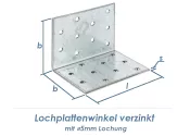 40 x 40 x 60mm Lochplattenwinkel verzinkt (1 Stk.)