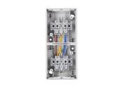 2-fach Schuko-Steckdose senkrecht HHG FR-AP grau (1 Stk.)